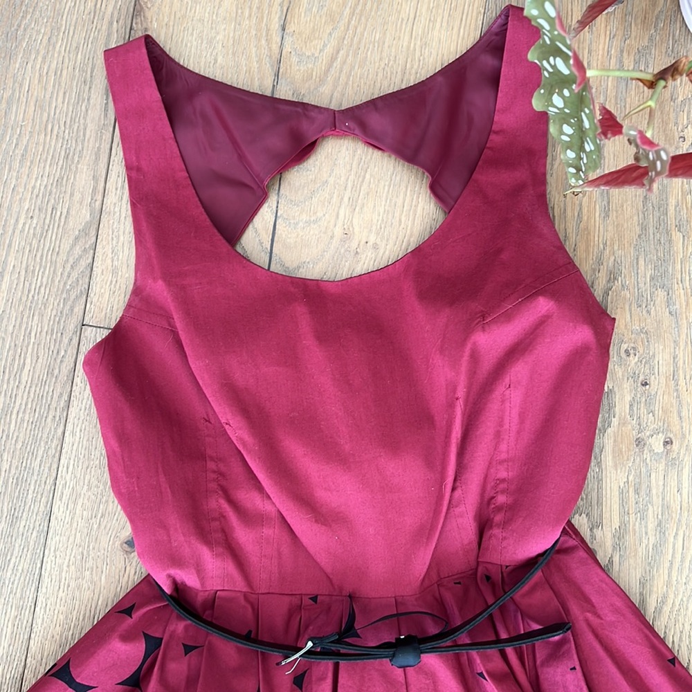 LC Lauren Conrad Red and Black Polka Dot Dress - Picture 3 of 8